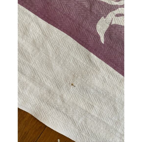 Vintage Floral Tablecloth Iris Pedigree By Thomaston Mills MCM Cotton 1960s - Picture 10 of 11